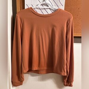 Women's Brown Long Sleeve Top